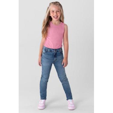 Imagem de Calça infantil menina em jeans Brandili, 14-inativo, Azul