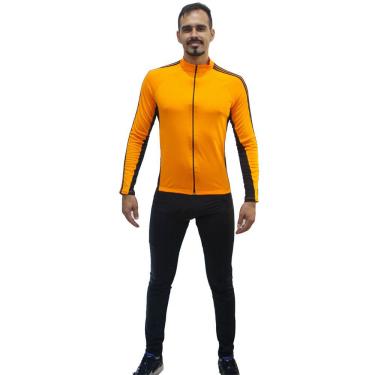 Imagem de Camiseta manga longa para ciclismo DeA Modas com friso e bolso costa masculino