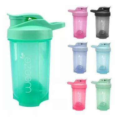 Imagem de Coqueteleira Whey Shaker Academia com Misturador 500 Ml (Verde)