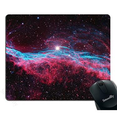 Imagem de Mouse pad para jogos Smooffly personalizado, Mouse pad nebuloso espaço externo infinito galáxia Universo Via Láctea estrelado estrelas órbita astronomia Cosmos fundo cósmico realista