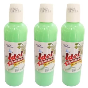 Imagem de Desinfetante de Uso Geral Concentrado Casa Limpa 240ml Kit com 3 Unidades