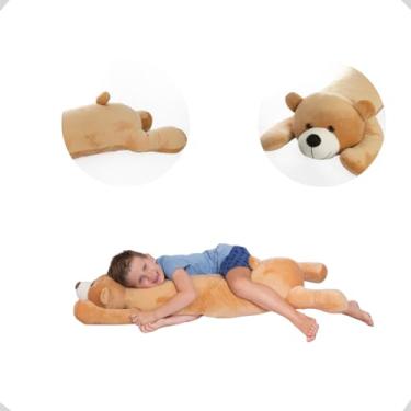 Imagem de Brinquedo Xuxão Travesseiro Urso Pelúcia Almofada Gigante 100% Confort (Caramelo)
