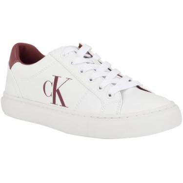 Imagem de Calvin Klein Tênis feminino Celbi, Branco/Berry, 39