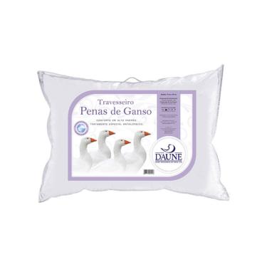 Imagem de Travesseiro Daune 100% Penas De Ganso Tradicional 70cm Cor Branco
