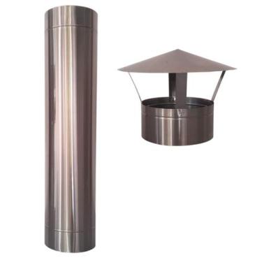 Imagem de Duto 8 Polegadas Inox 304 Chapeu Chines Chaminé Forno - INOX LAURINDOS