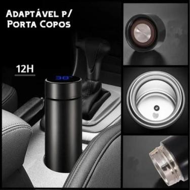 Imagem de Garrafa Térmica Smart com Display LED 500ml - CAERUS, PRETO