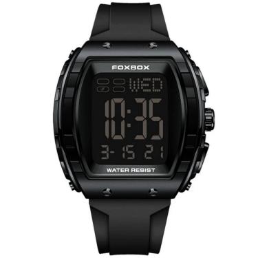 Imagem de Relógio Digital Esportivo Masculino Design Tonneau Impermavel Pulseira de Silicone