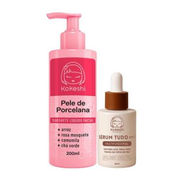 Imagem de Kit Sabonete e Sérum Facial Tudo em 1 Kokeshi Pele de Porcelana - Koke