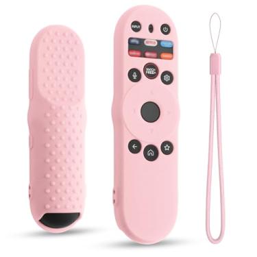 Imagem de DUOLAXMENG Capa para controle remoto Vizio XRT270 2023 Smart TV, capa protetora de silicone para controle remoto XRT270, à prova de choque, brilha em verde escuro (rosa)
