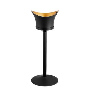 Imagem de Baldes de gelo balde de gelo de luxo para vinho, champanhe ou garrafas de cerveja (preto)