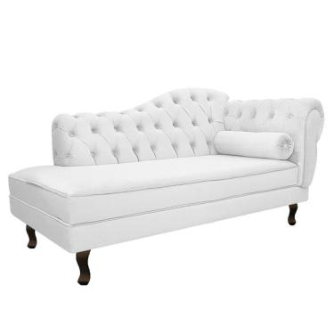 Imagem de Diva Recamier Diana 130cm Lado Esquerdo Corano - Amarena Móveis Cor Branco