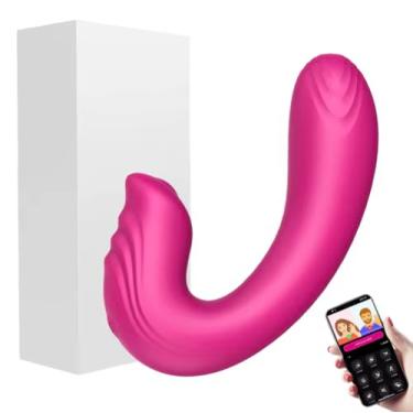 Imagem de vibrador com app potente 2 motores estimulaçao vaginal ponto g e clitóris sexshop (pink)