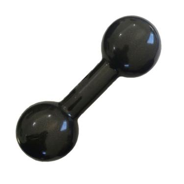 Imagem de Halter Emborrachado 10kg com Estrutura em Ferro Fundido e Revestimento em PVC Preto Iniciativa Fitness 10KG