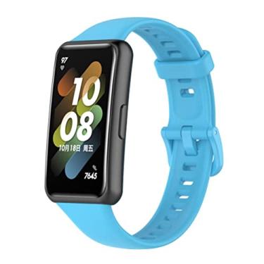 Imagem de BTSEURY Pulseira de substituição compatível com pulseira de relógio inteligente Honor Band 7 Band 7 TPU impermeável