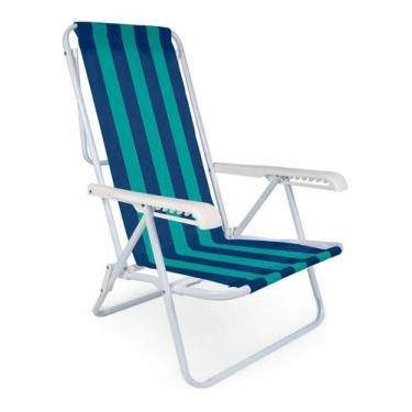 Imagem de Cadeira De Praia Reclinável 4 Posições - Aço  - Mor