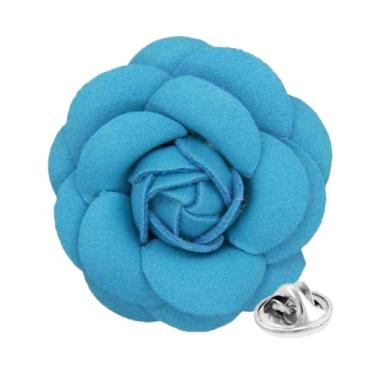 Imagem de Vittorio Vico Broche de lapela de couro formal masculino premium - Boutonniere para homens, broche, 2.5" (6.36CM), Couro, Não aplicável