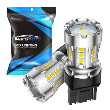 Imagem de Marsauto 2024 Nova atualização 7443 7440 lâmpadas LED para luzes de freio reverso, 7441 7444 T20 W21W substituição para estacionamento traseiro reserva e luzes DRL, 500% mais brilhante super brilhante