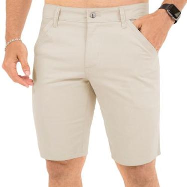 Imagem de Bermuda Masculina Sarja Brim Qualidade Premium - Tootexas, Bege, 44