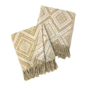 Imagem de Xale Manta para Sofá Poltrona Cama em Jacquard 1,40x1,60m Decorativa L