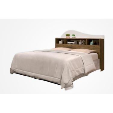 Imagem de Cabeceira para Box de 1.60m casal IRLA Modelo Retrô com Nichos Porta O