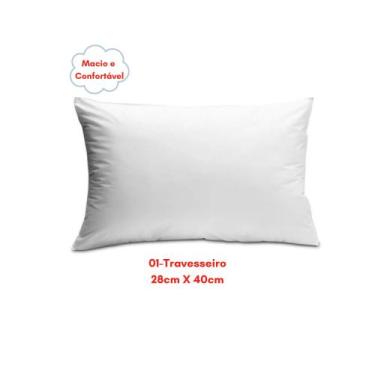 Imagem de Travesseiro bebê infantil 28cmx40cm liso - berço e cercado enxoval mac