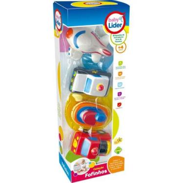 Imagem de Brinquedo para Bebê Coleção Fofinhos Transportes Caixa com 4 - Lider