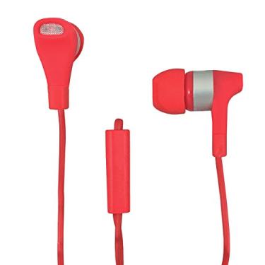 Imagem de Zenith Fones de ouvido estéreo PM1001SER com microfone, vermelho