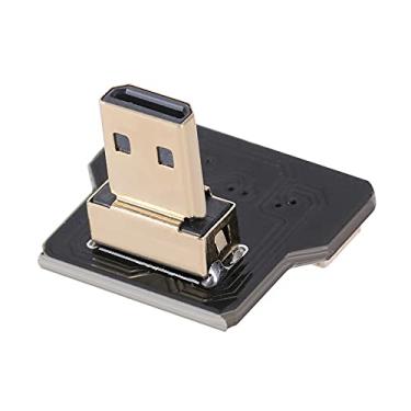 Imagem de JSER CYFPV Micro HDMI Tipo D macho angular 90 graus para fotografia aérea FPV HDTV