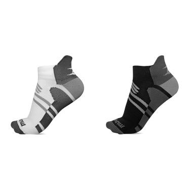 Imagem de Kit Muvin Meias Arrow Branco + Preto 40-43 Compressão