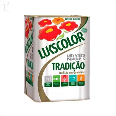 Imagem de Tinta latex lukscolor tradicao acrilico fosco 18l branco
