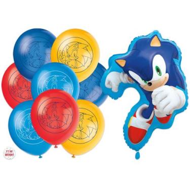 Imagem de Conjunto de Balões Sonic The Hedgehog - Látex e Alumínio