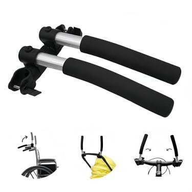 Imagem de Owfccla Extensores de alça de cadeira de rodas, suporte de extensão ajustável para carrinho de bebê, barra de pressão universal para cadeira de rodas e bicicleta ergométrica interna para adultos -