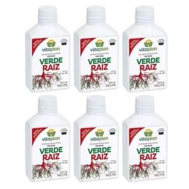Imagem de Kit 6 Fertilizante Adubo Líquido Mineral Verde Raiz 140 ml Concentrado