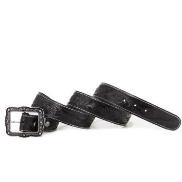 Imagem de Cinto Country Feminino Couro Moda Rodeio Rústico Sertanejo Floral - Pa