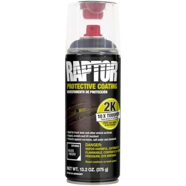 Imagem de Raptor Aerossol de cama 2K, revestimento protetor, forro de cama de caminhão pulverizado, resistente a impactos, arranhões e UV, preto, 374 g