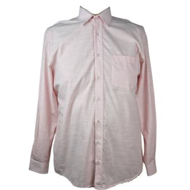 Imagem de Camisa Social Masculina ZUZA ML Rosa Plus Size 8 Algodão 100%