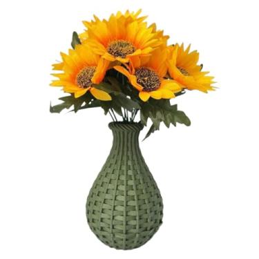 Imagem de Arranjo Vaso + Flor Girassol Planta Artificial(Verde)