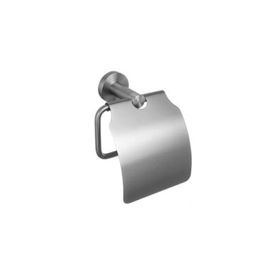 Imagem de Conjunto de acessórios para banheiro cinza, kit de acessórios, suporte de parede redondo de aço inoxidável, barra de mão, suporte para rolo de papel higiênico, gancho para toalha, suporte para papel