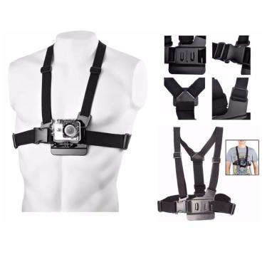 Imagem de Suporte Peito Chest Mount Harness para Câmeras de Ação GoPro Hero Sjcam Xiaomi