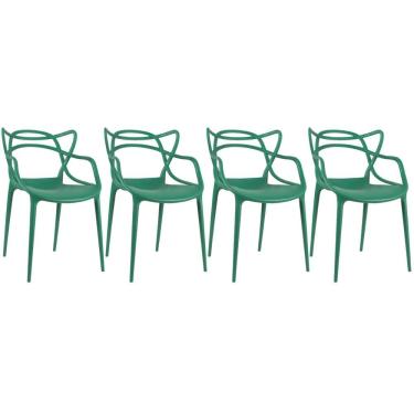 Imagem de Kit - 4 X Cadeiras Masters Allegra - Verde Escuro
