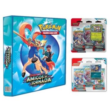 Imagem de Álbum Fichário Pokemon Escarlate e Violeta Amigos de Jornada com 2 Blisters Triplo Scraggy Yanma