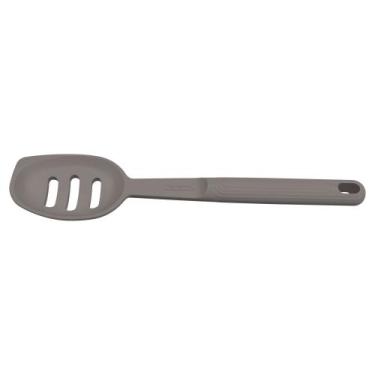 Imagem de Colher para Servir Vazada Tramontina Softta em Silicone Cinza