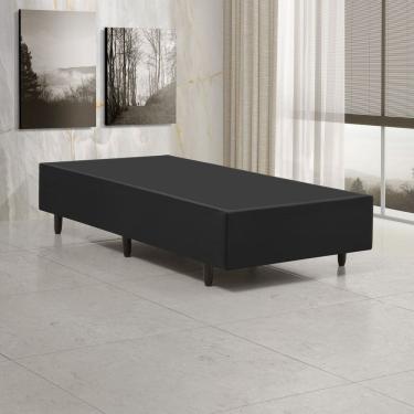 Imagem de Base Box Solteiro Estofada Madeira Reforçada P/ Colchão 88x188