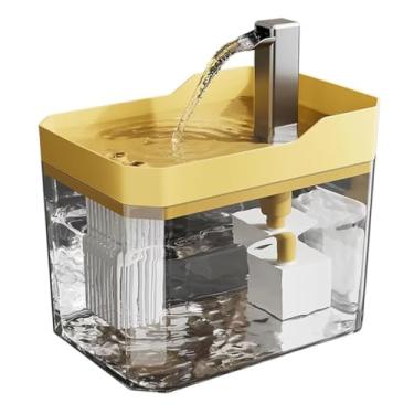Imagem de Fonte de Agua para Gatos Bebedouro Automático Regulável Plástico Bivolt Pet (Amarela)