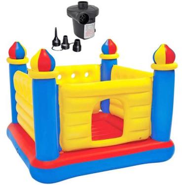 Imagem de Pula pula inflável intex infantil + bomba de ar elétrica, 110V