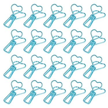 Imagem de 20pcs Gold Paper Clips Pack a Granel, Material de Escritório Com Revestimento Anti -justo para Organizador de Escritório Em Casa de Encadernação de Documentos de Documentos (BLUE)