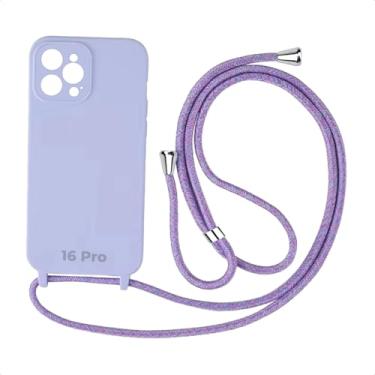 Imagem de Case Capa Capinha Facility Com Cordão Alça Para iPhone 16 Pro (Lilas)