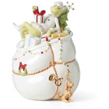 Imagem de Pote de Biscoitos Lenox 894169 Merry Grinchmas, Edição Especial.