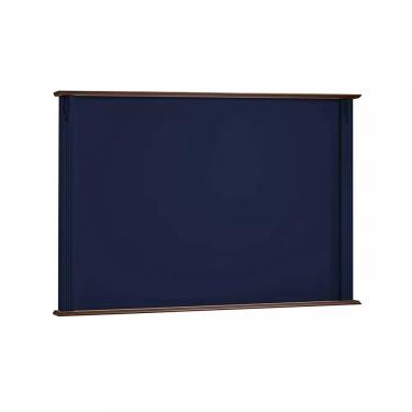 Imagem de Painel de TV para Sala 120cm Clássico 50506 Linz Móveis - Azul Petróleo/Imbuia Glazer