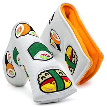 Imagem de Golf Putter Cover Blade Sushi Putter Covers Golf Club Head Covers Putter Headcover for Blade Leather Golf Blade Putter Head Covers with Magnetic for Taylormade Odyssey Scotty Cameron Ping